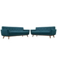 thumbnail image 1 of Modern Contemporary Living Room Loveseat and Sofa Set of Two Navy, 1 of 5