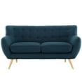 thumbnail image 1 of Modern Contemporary Loveseat, Navy Fabric, 1 of 4