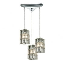 Modern Contemporary Luxe Three Light Chandelier in Polished Chrome Finish Bailey Street Home 2499-Bel-1664676