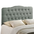 thumbnail image 1 of Modern Contemporary Queen Size Fabric Headboard, Grey Fabric, 1 of 5