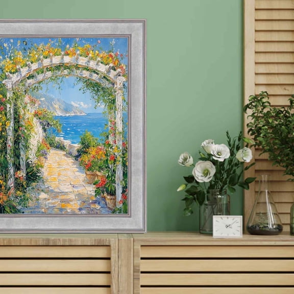 Modern Contemporary Silver Flat Picture Frame 30x36 frame