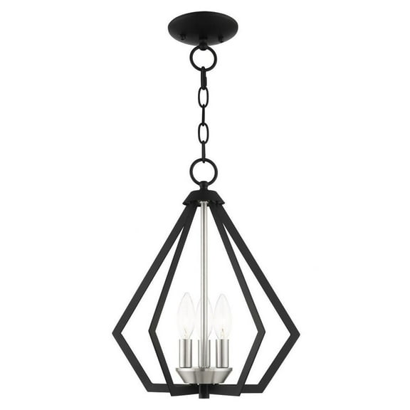 Modern Contemporary Three Light Chandelier-Black Finish Bailey Street Home 218-Bel-4188718