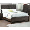 thumbnail image 1 of Modern Contemporary Unique Headboard Design Queen Size Bed 1pc Bedroom Furniture plywood Solid wood, 1 of 3