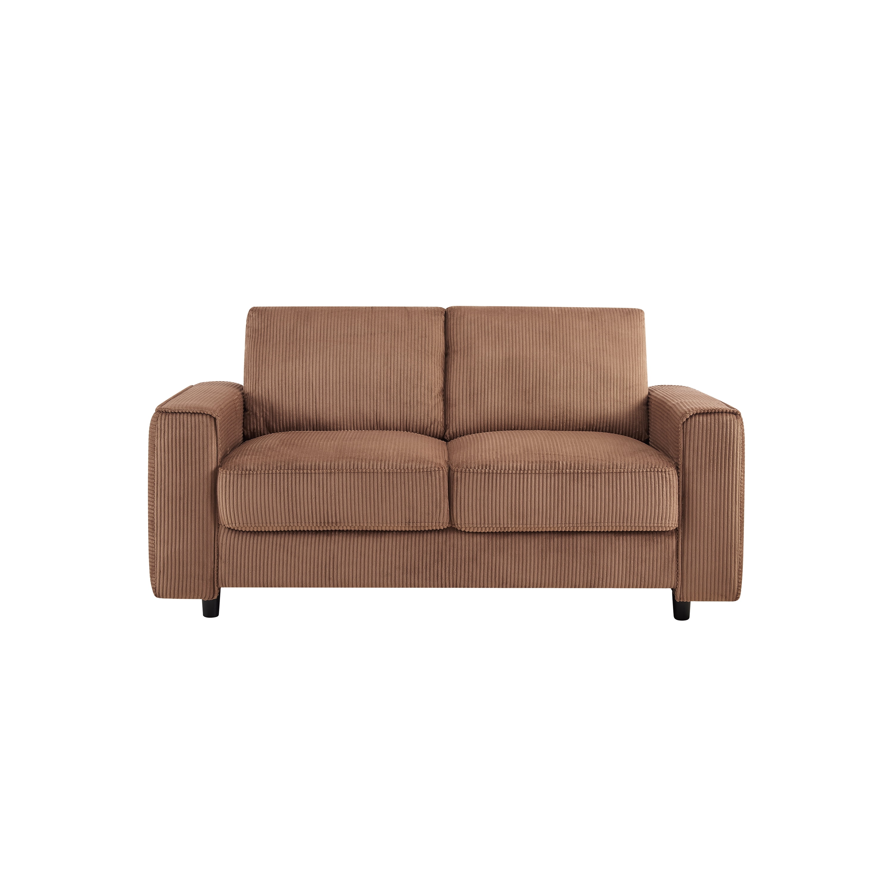 Modern Contemporary Upholstered Corduroy Plush Tufted Chair, Brown