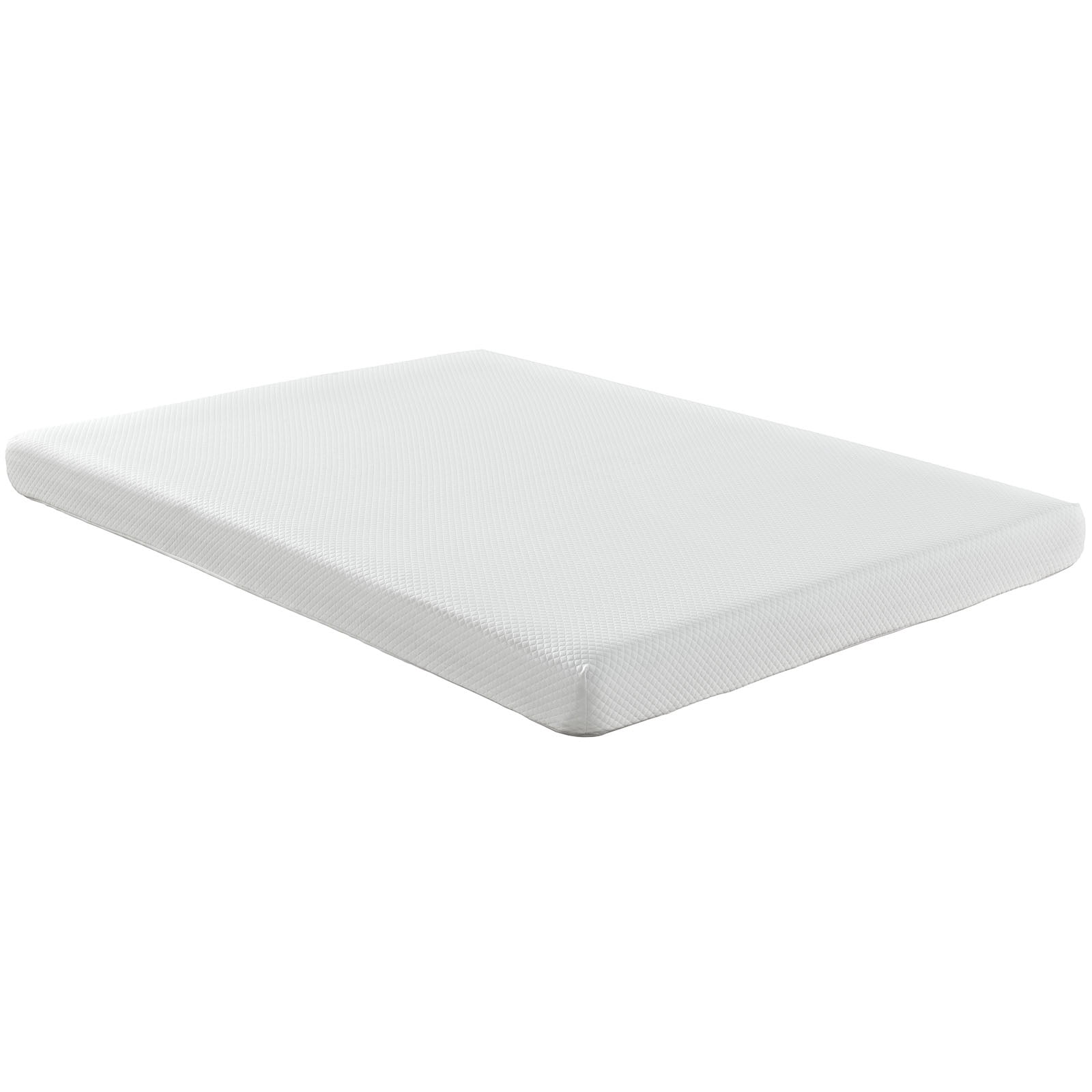 Modern Contemporary Urban Design Bedroom 6inch King Size Mattress, White, Fabric