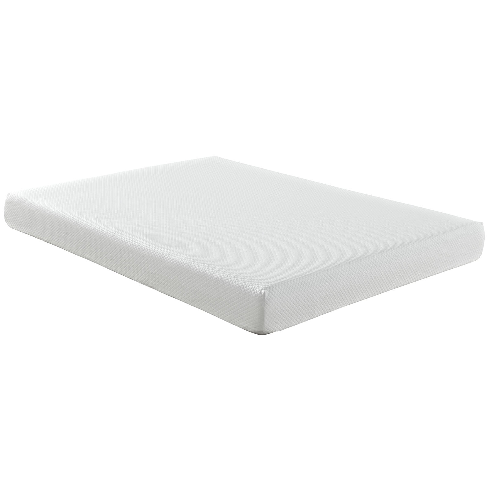 Modern Contemporary Urban Design Bedroom 8inch King Size Mattress, White, Fabric
