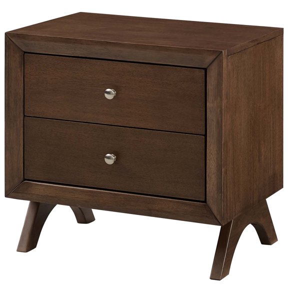 Modern Contemporary Urban Design Bedroom Living Room Nightstand End Table, Wood, Brown Natural