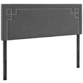 thumbnail image 1 of Modern Contemporary Urban Design Bedroom Queen Size Headboard, Grey Gray, Fabric, 1 of 4