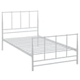 thumbnail image 1 of Modern Contemporary Urban Design Bedroom Twin Size Platform Bed Frame, White, Metal Steel, 1 of 5