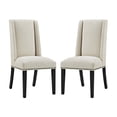 thumbnail image 1 of Modern Contemporary Urban Design Dining Kitchen Room Side Chair, Set of Two, Fabric, Beige, 1 of 4