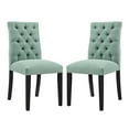 thumbnail image 1 of Modern Contemporary Urban Design Dining Kitchen Room Side Chair, Set of Two, Fabric, Blue, 1 of 5