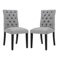 thumbnail image 1 of Modern Contemporary Urban Design Dining Kitchen Room Side Chair, Set of Two, Fabric, Light Grey Gray, 1 of 5