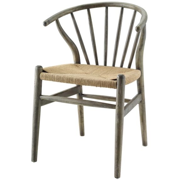 Modern Contemporary Urban Design Dining Kitchen Room Side Chair, Wood, Grey Gray