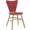 thumbnail image 1 of Modern Contemporary Urban Design Dining Kitchen Room Side Chair, Wood, Red, 1 of 4