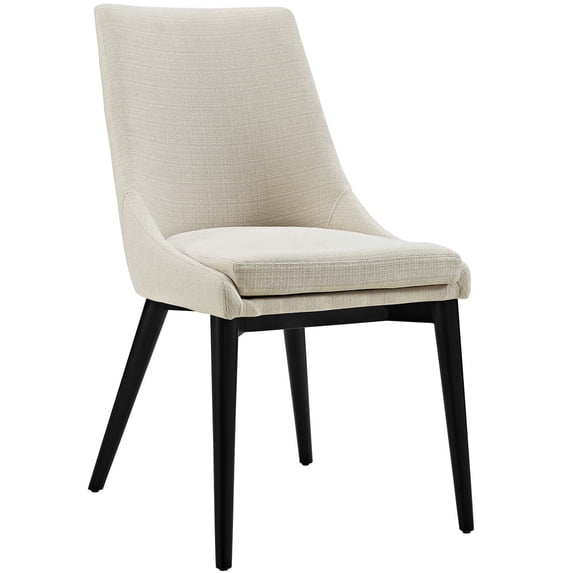 Modern Contemporary Urban Design Kitchen Room Dining Chair, Beige, Fabric Wood