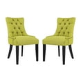 thumbnail image 1 of Modern Contemporary Urban Design Kitchen Room Dining Side Chair ( Set of Two), Green, Fabric, 1 of 5