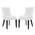 thumbnail image 1 of Modern Contemporary Urban Design Kitchen Room Dining Side Chair ( Set of Two), White, Faux Leather, 1 of 5