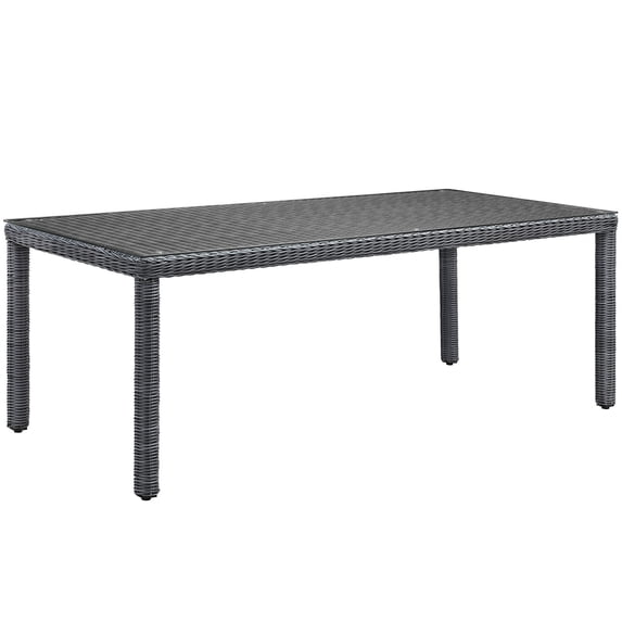Modern Contemporary Urban Design Kitchen Room Dining Table, Grey Gray, Rattan
