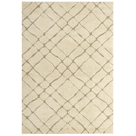 Modern Contemporary Urban Design Living Lounge Room Area Rug Runner Floor Carpet, Fabric, Multi Beige
