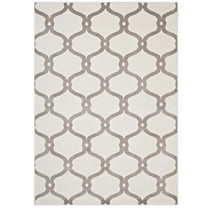 Modern Contemporary Urban Design Living Lounge Room Area Rug Runner Floor Carpet, Fabric, Multi Ivory White