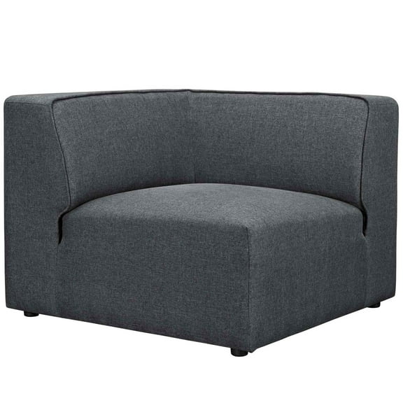 Modern Contemporary Urban Design Living Lounge Room Corner Sofa Chair, Grey Gray, Fabric