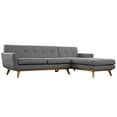 thumbnail image 1 of Modern Contemporary Urban Design Living Lounge Room Right-Facing Sectional Sofa, Grey Gray, Fabric, 1 of 6