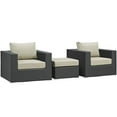 thumbnail image 1 of Modern Contemporary Urban Design Living Lounge Room Sectional Sofa Set, Beige, Rattan, 1 of 6