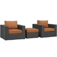thumbnail image 1 of Modern Contemporary Urban Design Living Lounge Room Sectional Sofa Set, Orange, Rattan, 1 of 6