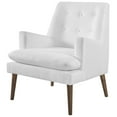 thumbnail image 1 of Modern Contemporary Urban Design Living Room Lounge Club Lobby Accent Chair, Fabric, White, 1 of 5