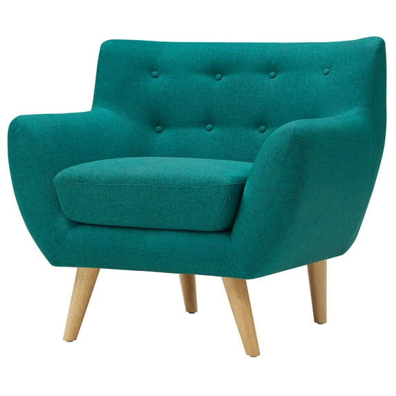 Modern Contemporary Urban Design Living Room Lounge Club Lobby Armchair Accent Chair, Fabric, Aqua Blue
