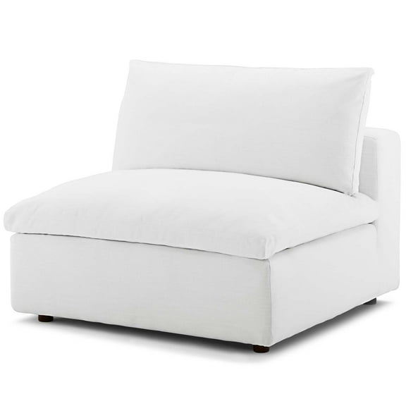 Modern Contemporary Urban Design Living Room Lounge Club Lobby Armchair Accent Chair, Fabric, White