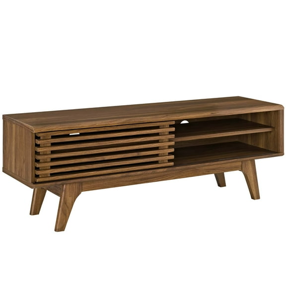 Modern Contemporary Urban Design Living Room Lounge Club Lobby Media TV Stand Console Table, Wood, Brown