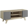 thumbnail image 1 of Modern Contemporary Urban Design Living Room Lounge Club Lobby Media TV Stand Console Table, Wood, Grey Gray Natural, 1 of 4