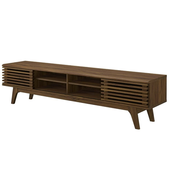 Modern Contemporary Urban Design Living Room Lounge Club Lobby Media TV Stand Console Table, Wood, Natural Brown