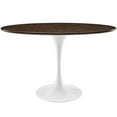 thumbnail image 1 of Modern Contemporary Urban Design Mid Century Kitchen Room Oval Dining Table, Brown, Metal Wood, 1 of 5