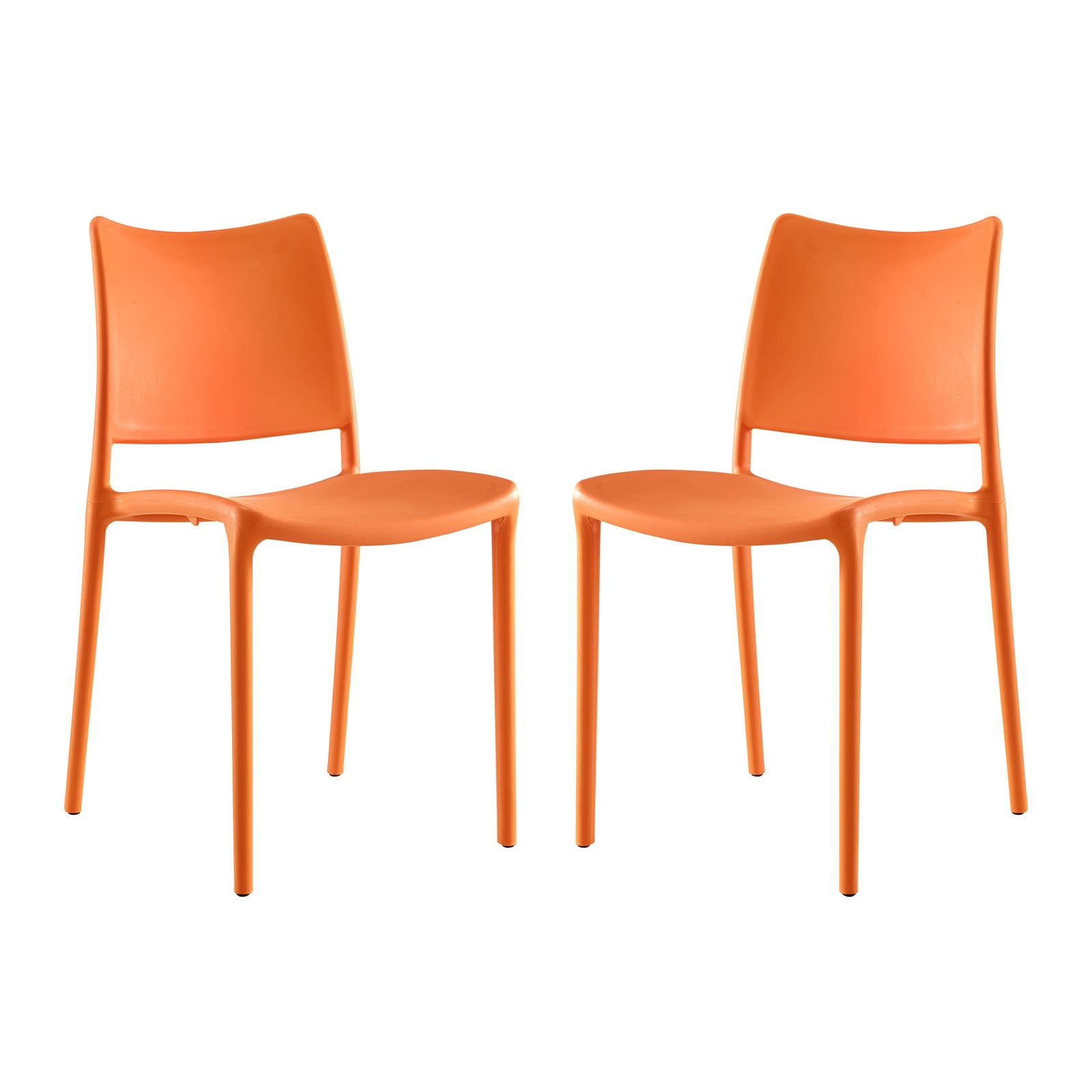 Hipster Vibrant Orange Stackable Indoor/Outdoor Side Chair