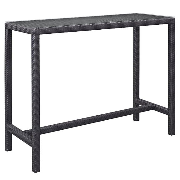 Modern Contemporary Urban Design Outdoor Patio Balcony Bar Table, Brown, Rattan