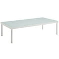 thumbnail image 1 of Modern Contemporary Urban Design Outdoor Patio Balcony Coffee Table, White, Rattan, 1 of 4