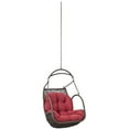 thumbnail image 1 of Modern Contemporary Urban Design Outdoor Patio Balcony Swing Chair, Red, Rattan, 1 of 3