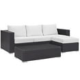 thumbnail image 1 of Modern Contemporary Urban Design Outdoor Patio Balcony Three PCS Sofa Set, White, Rattan, 1 of 7