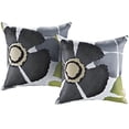 thumbnail image 1 of Modern Contemporary Urban Design Outdoor Patio Balcony Two PCS Pillow Set, Multi Color, Fabric, 1 of 2