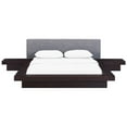 thumbnail image 1 of Modern Contemporary Urban Design Three PCS Queen Size Bedroom Bed Set, Grey Gray, Fabric Wood, 1 of 2