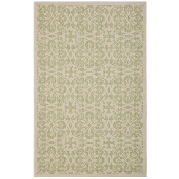 Modern Contemporary Urban Living Lounge Room, Indoor and Outdoor Area Rug Runner Floor Carpet, Vintage Style, Fabric, Multi Green