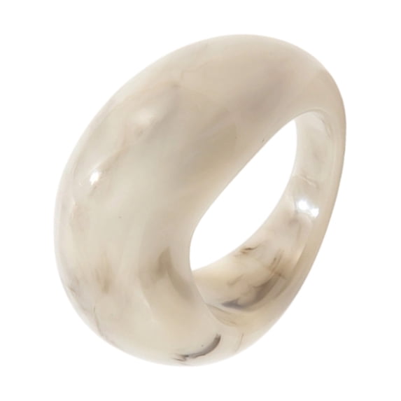 Modern Contoured Resin Rings Stackable Joint Rings Smooth Textured Surfaces Accessory For Outfit Enhancement