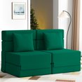 thumbnail image 1 of Modern Convertible Folding Compression Sectional Sofa Fabric Corduroy Set of 2, 1 of 7