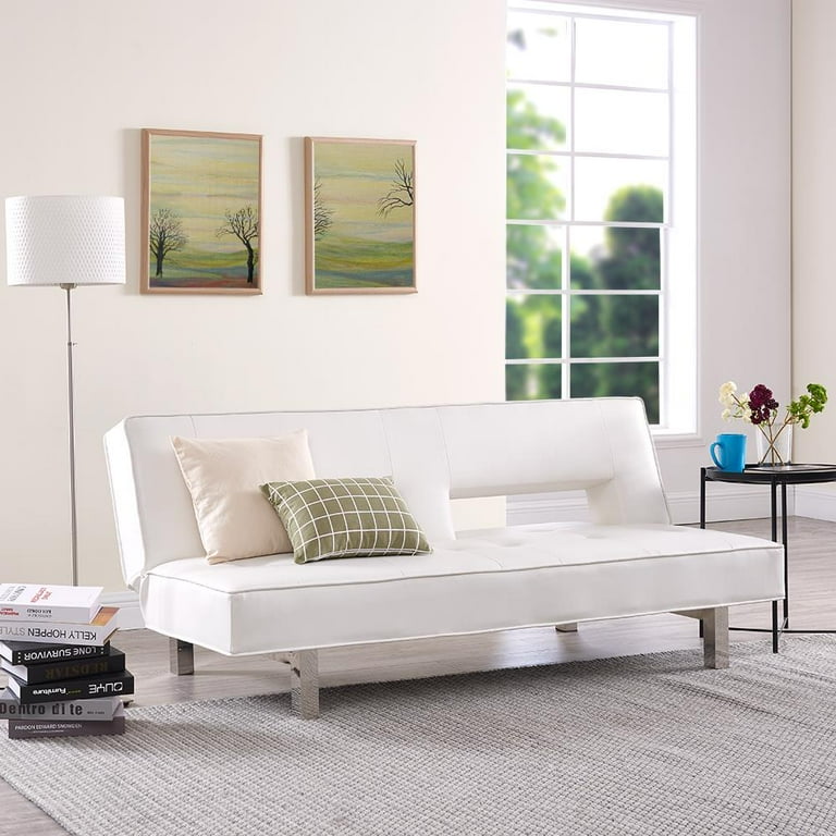 White Leather Sofa Bed With Storage | Cabinets Matttroy