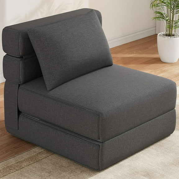 Modern Convertible Sleeper Chair with Upgraded Pillow, Foldable Memory Foam Sleepers, Comfy Floor Sofa