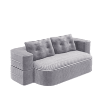Modern Convertible Sofa Bed, Corduroy Upholstered Folding Sleeper Couch Loveseat For Living Room Apartment Office