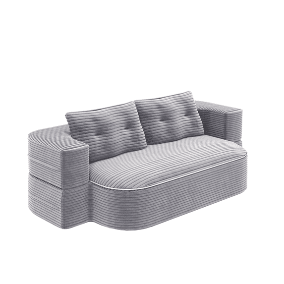 Modern Convertible Sofa Bed, Corduroy Upholstered Folding Sleeper Couch Loveseat For Living Room Apartment Office