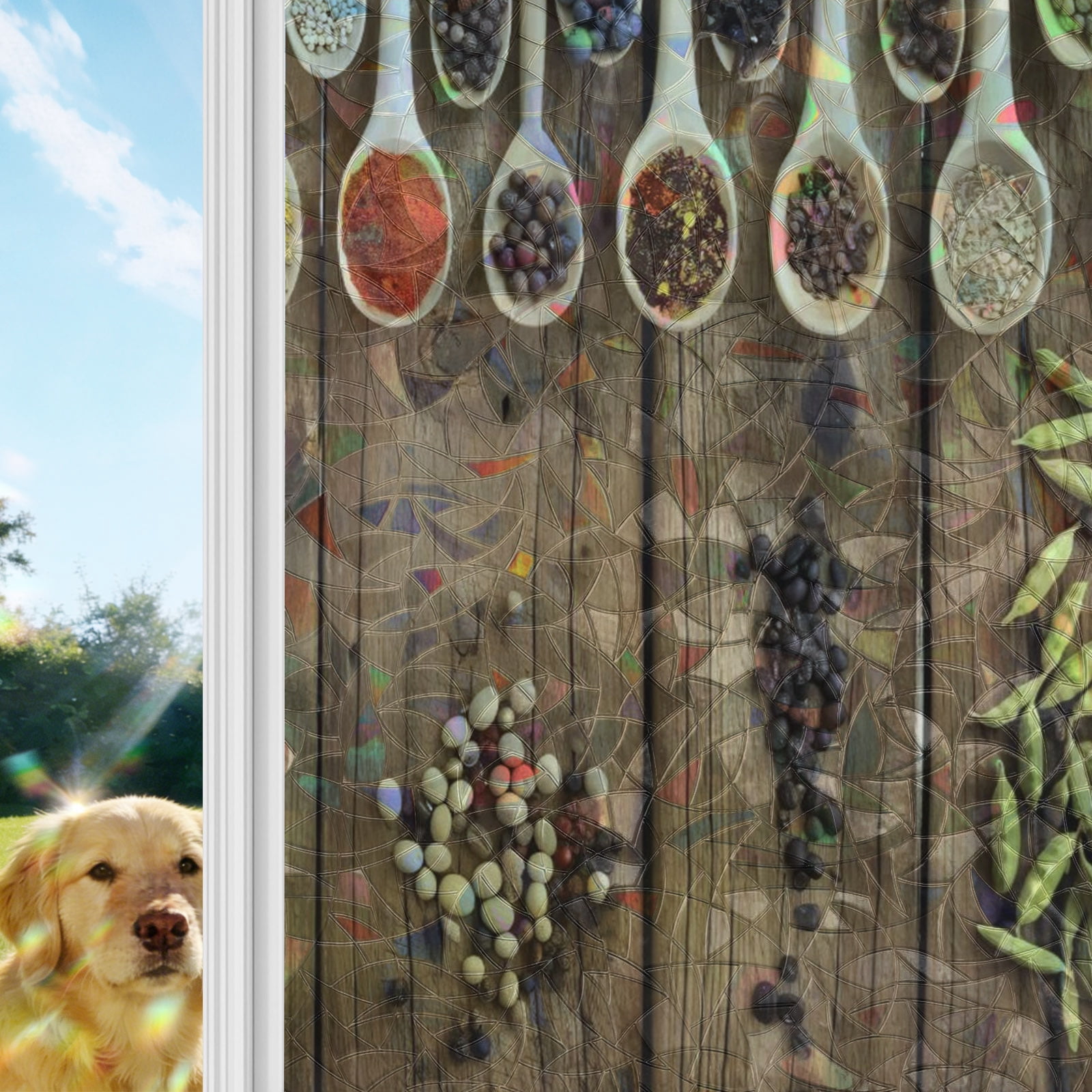 Cook Window Display Modern Cooking Window Privacy Film Stain Glass,Reusable Decorative ...